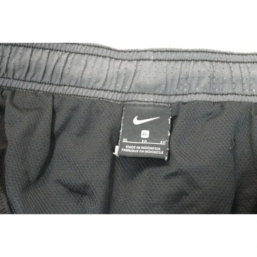 Nike Swim Trunks Men XL Black Grey Mesh Lined Drawstring Pockets Excellent